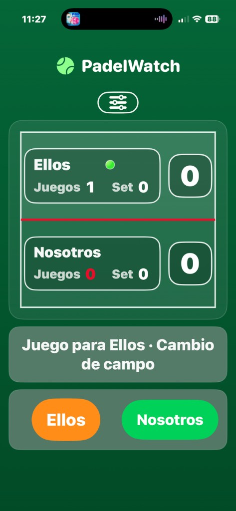 Cambio de campo tras juego