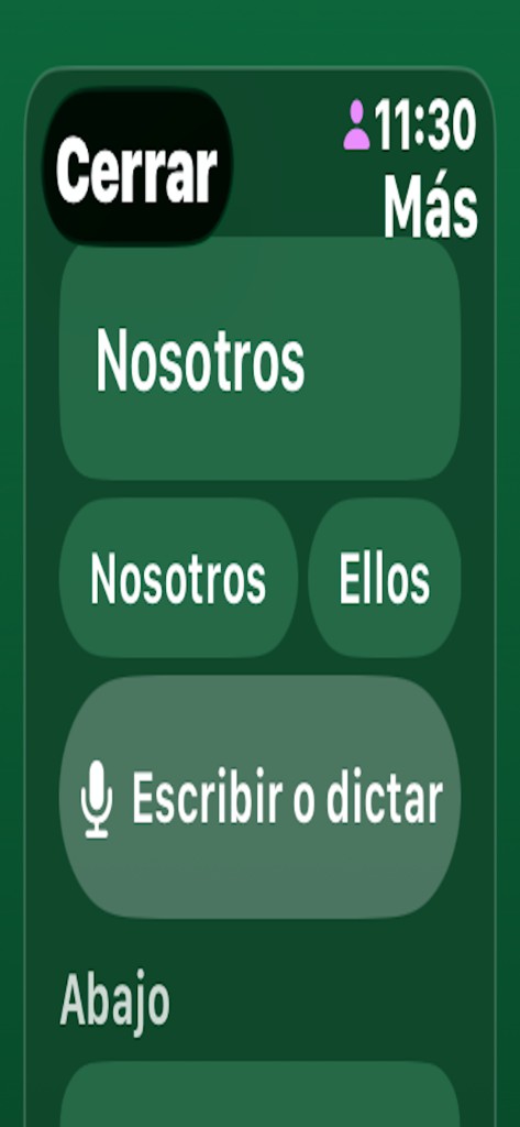 Reloj con comandos de voz y opciones